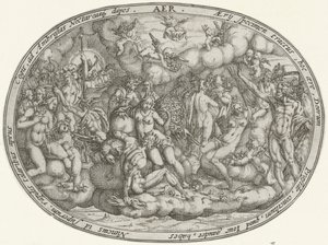 Olympian Gods Among the Clouds: The Element Air by Abraham van den Hecken