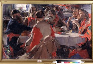 Tea Drinking by Abram Efimovich Arkhipov