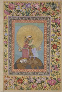 The St. Petersburg Album - Allegorical Representation of Emperor Jahangir and Shah