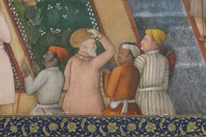 Emperor Jahangir with Holy Men in a Garden (detail)
