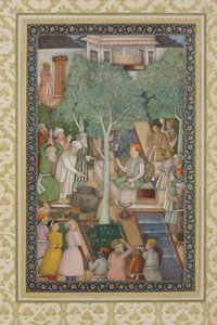 Emperor Jahangir with Holy Men in a Garden