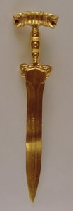 Sword with double lion head hilt decoration, from Hamadan, Iran by Achaemenid
