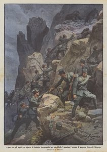 Competing with the Alpini, an Infantry Unit, Climbing a Difficult Ravine, Occupies
