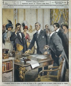 American President Woodrow Wilson Sets Off Detonation Telegraphically Which Demolished Last Barrier to Panama Canal