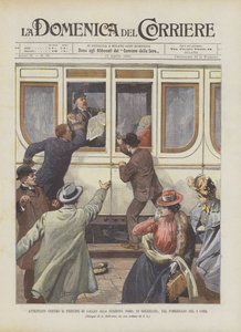 Attempt on the Prince of Wales at the North Station, Brussels, on the Afternoon of the 4th by Achille Beltrame