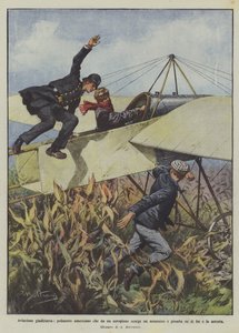 Judicial Aviation, American Policeman Spots a Murderer from an Airplane and Arrests Him by Achille Beltrame