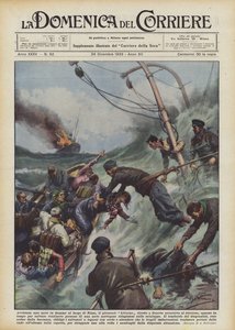 A Ship on Fire Spotted Off the Coast of Nice, the Steamer Livorno Heading to Genoa Rushed to Help