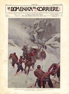 Snowstorm in Montenegro, Three Hundred Soldiers Trapped by Achille Beltrame