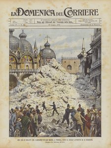 What Remains of the Campanile of San Marco in Venice After the Collapse on the 14th