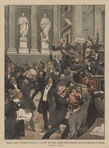Czech Deputies in the Austrian Parliament Resorting to Trumpets, Drums, Whistles, Bells