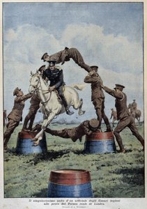 Horse Jumping: English Hussars at the London Tournament Trials by Achille Beltrame
