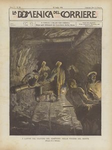 The Works for the Sempione Tunnel, in the Bowels of the Mountain