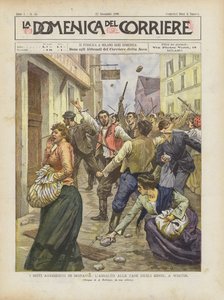 The Anti-Semitic Riots in Moravia, The Assault on Jewish Houses, in Wsetin by Achille Beltrame
