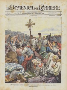 The Seismic Movements of Mignano (Caserta), The Population Fleeing the Town Praying Outdoors
