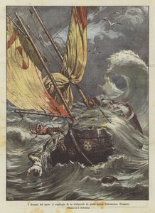 The Dramas of the Sea, the Shipwreck of a Fishing Trabaccolo Near Sottomarina (Venice)