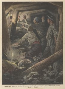 The Dramas of the Mines, the Liberation of Three Workers Buried for Forty-Four Days at 300 Meters