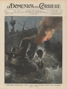 The great disasters, the British cruiser Berwick rams and sinks the destroyer in the English Channel