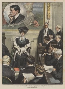 The Great Trials, Millionaire Thaw Before the Judges in New York for Murder by Achille Beltrame