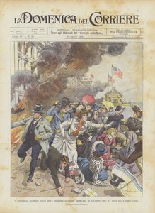 The Colossal Fire at the Rich American Seaside Resort of Atlantic City, the Escape of the Population by Achille Beltrame