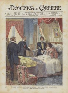 The Drama of Bologna, The Notification of the Arrest Warrant to Countess Bonmartini-Murri by Achille Beltrame