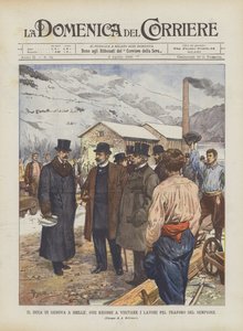 The Duke of Genoa in Iselle, Visiting the Works for the Simplon Tunnel
