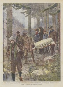 The Transport of the Body of the Painter Segantini from the Hut on Schafberg, Where He Died, to the Church of Maloja