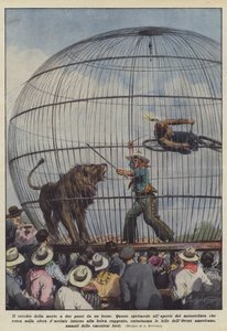 The Circle of Death a Few Steps from a Lion by Achille Beltrame