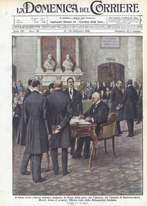 The Fruit of the Italian Military Victory, the Signing of Peace with Austria, at the Castle of Saint-Germain