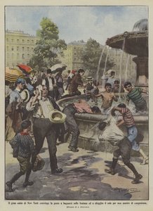 The Intense Heat in New York Forces People to Bathe in Fountains and Escape the Sun