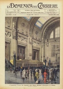 The majestic ticket hall at the New Milan Railway Station