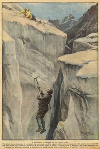 The Miraculous Rescue of an Alpine Guide by Achille Beltrame