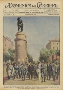 The National Monument to the Bersagliere Inaugurated in Rome in the Presence of the King...