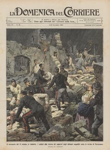 The Earthquake of October 23 in Calabria, Soldiers Searching for the Bodies of the Inhabitants