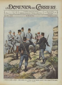 Border Incidents: General and Austrian Soldiers Retreat from Cima Mandriolo by Achille Beltrame