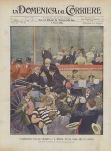 The Assassination of King Umberto I in Monza on the Evening of July 29 by Achille Beltrame