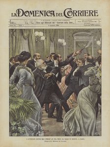 The Attack on Max Nordau at a Zionist Ball in Paris by Achille Beltrame