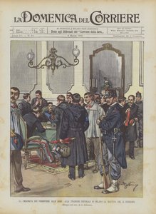 The Call of the Railway Workers to Arms, at the Central Station of Milan on the Morning of February 25 by Achille Beltrame