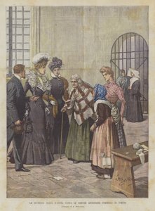 The Duchess Elena of Aosta Visits the Women