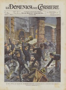 The Serious Revolt of the Boys of the Marchiondi Reformatory in Milan, Assault and Destruction of the Workshops by Achille Beltrame