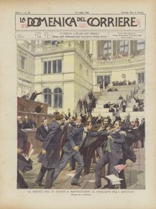 The Session of June 30 at Montecitorio, The Boxing Match Between Deputies by Achille Beltrame