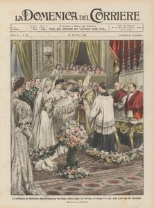 The Baptism Ceremony of Princess Giovanna, Last Daughter of the Sovereigns by Achille Beltrame