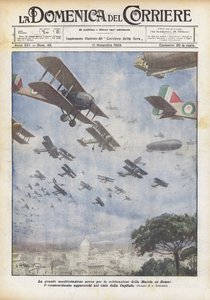 The Great Aerial Demonstration for the Celebration of the March on Rome, Two Hundred and Seventy by Achille Beltrame