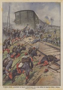 The European War, Battle Between French and Germans Around a Military Train