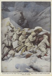 Our war among the eternal snows, in a trench of white coats while it is outlined