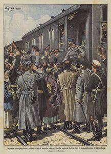 The Russo-Japanese War, demonstrations of sympathy for Kuropatkin departing from Harbin