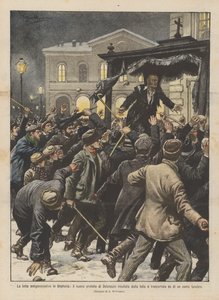 The Anti-Government Struggle in Hungary, the New Prefect of Debrecen Insulted by the Crowd by Achille Beltrame