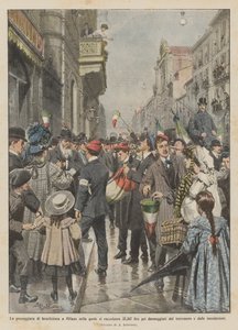 The Charity Walk in Milan Which Raised 35,367 Lire for the Damaged by Achille Beltrame