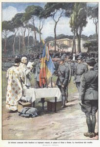 The Solemn Delivery of the Flag to the Romanian Legionnaires in Piazza di Siena in Rome