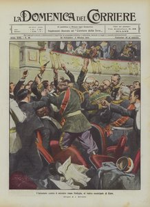 The Assassination Attempt on Russian Minister Stolypin at the Municipal Theater in Kiev by Achille Beltrame