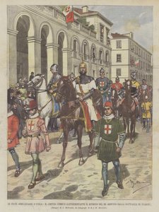 The Bimillennial Celebrations of Ivrea, the Historical Parade Representing the Return of King Arduino by Achille Beltrame